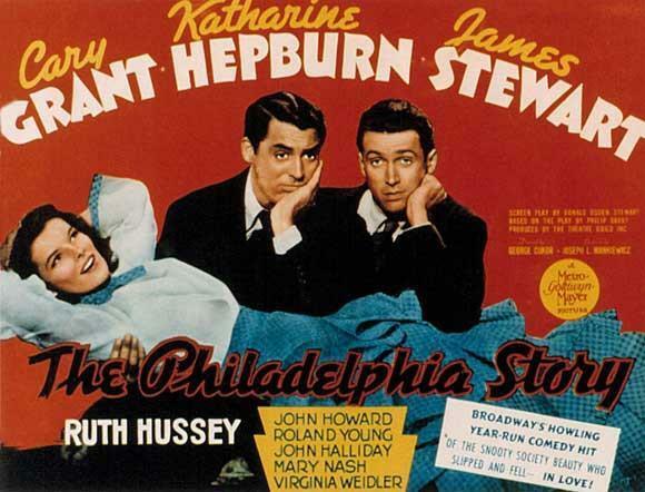 1940 movie poster for The Philadelphia Story.