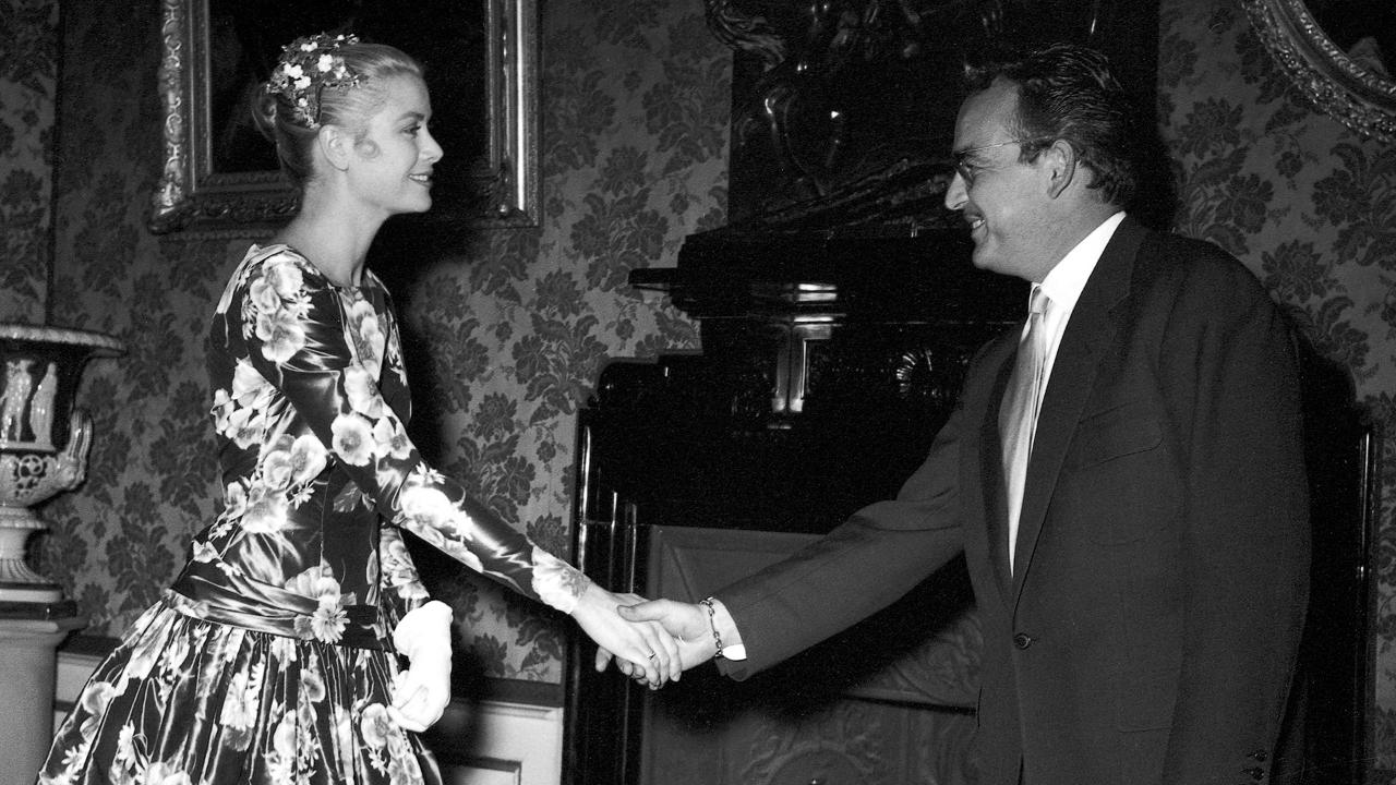 Kelly and Prince Rainier's first meeting in 1955.